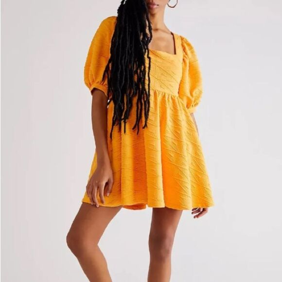 Free People Violet Mini Dress in Carrot Ginger Size XS - Picture 13 of 14